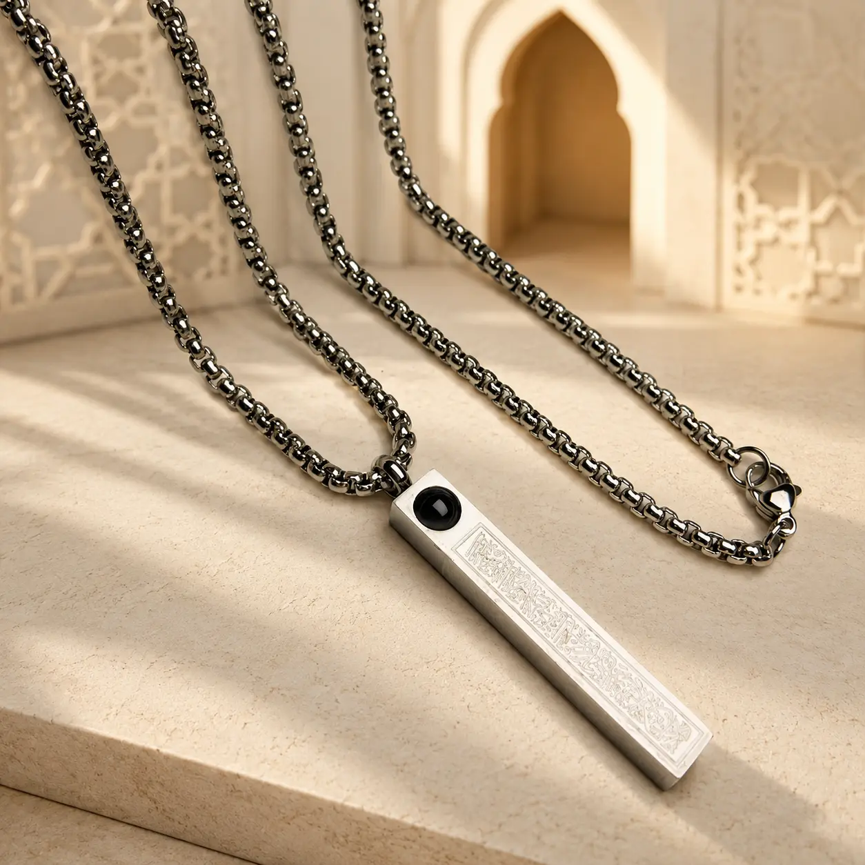Ayat Al-Kursi Lens Locket – Silver Edition